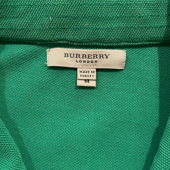 Men’s Green Burberry Polo size M - Picture 3 of 4